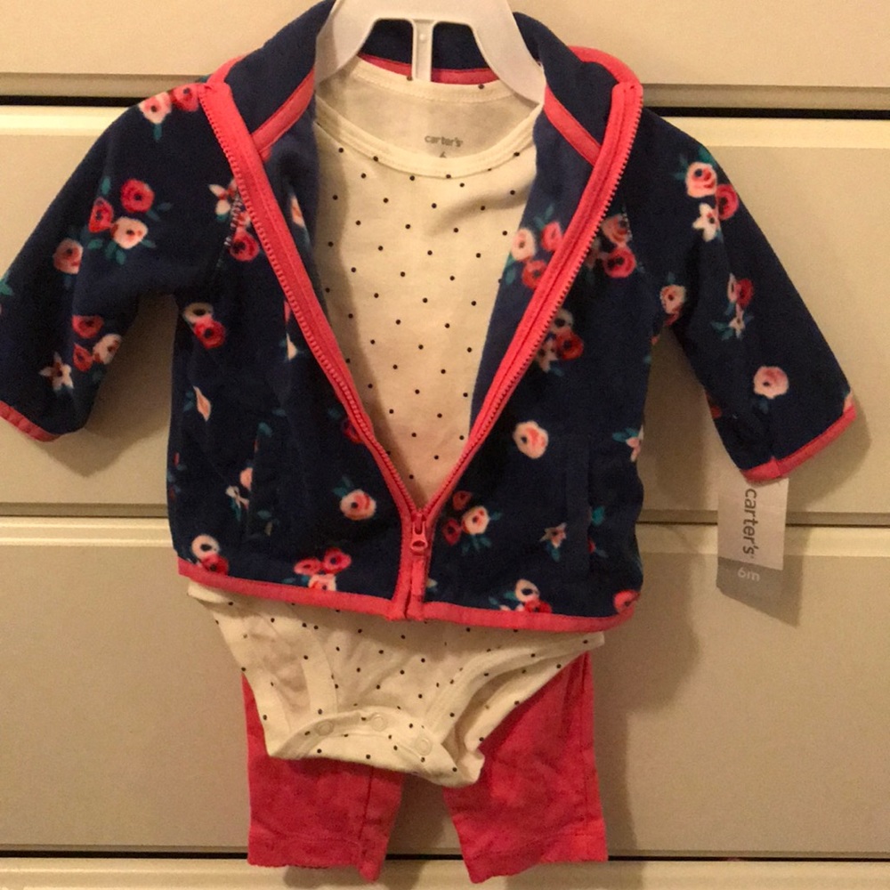 Carters 3 pc set baby girl
